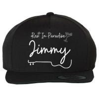 Rest In Paradise Jimmy Music Guitar Margarita Wool Snapback Cap