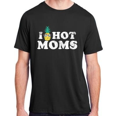 Retro I Pineapple Hot Moms Upside Down I Heart Funny Swinger Adult ChromaSoft Performance T-Shirt