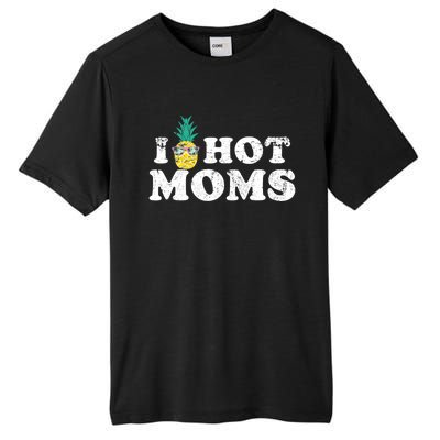 Retro I Pineapple Hot Moms Upside Down I Heart Funny Swinger Tall Fusion ChromaSoft Performance T-Shirt