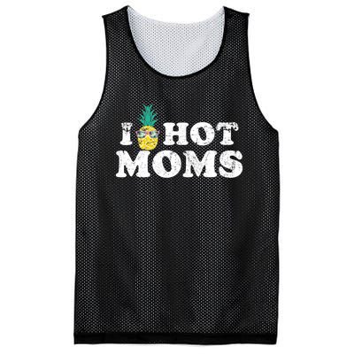 Retro I Pineapple Hot Moms Upside Down I Heart Funny Swinger Mesh Reversible Basketball Jersey Tank