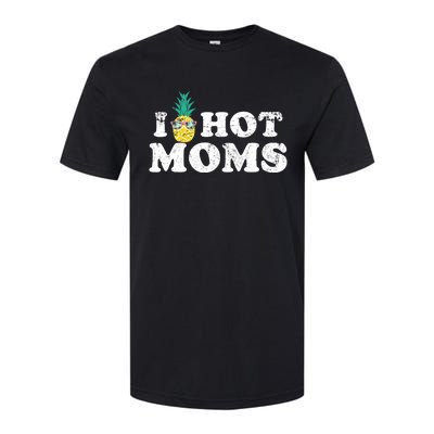 Retro I Pineapple Hot Moms Upside Down I Heart Funny Swinger Softstyle CVC T-Shirt