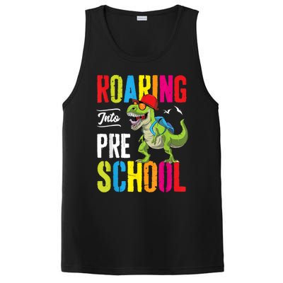 Roaring Into Preschool Dinosaur Teacher Pre K Back To School PosiCharge Competitor Tank