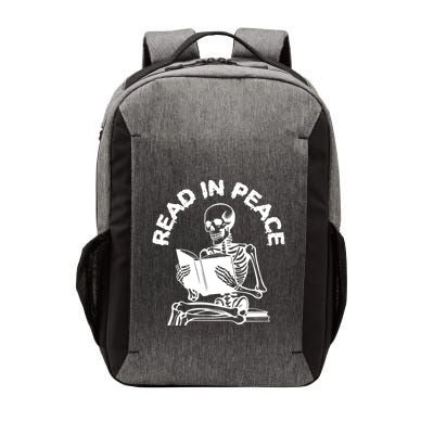Read In Peace Halloween Skeleton Reads Book Vector Backpack