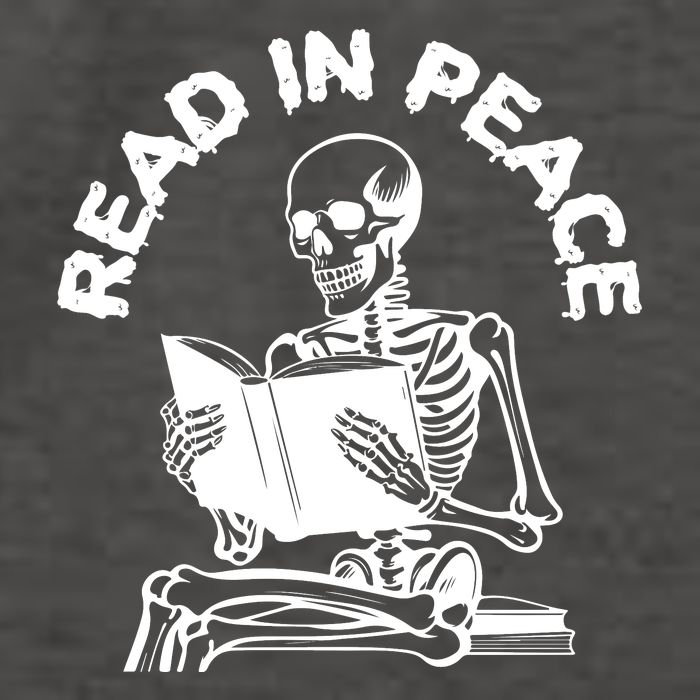 Read In Peace Halloween Skeleton Reads Book Vector Backpack