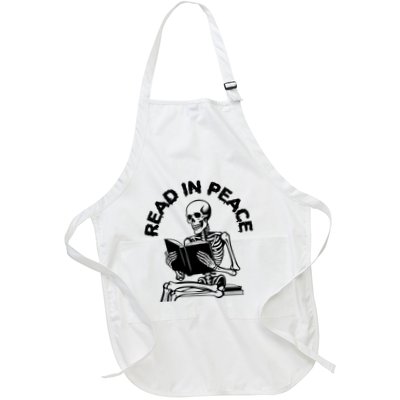 Read In Peace Halloween Skeleton Reads Book Apron