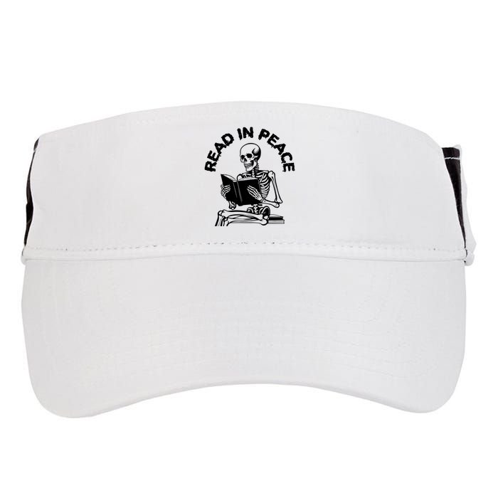 Read In Peace Halloween Skeleton Reads Book Adult Drive Performance Visor