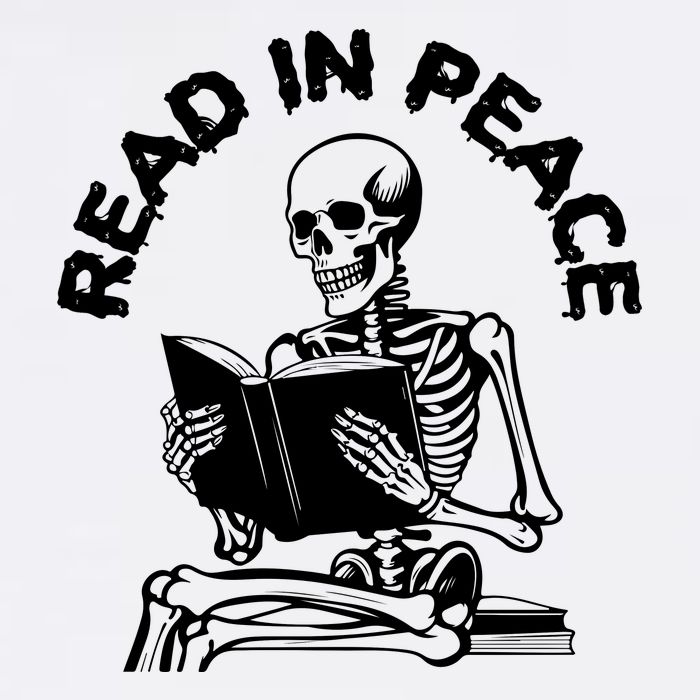 Read In Peace Halloween Skeleton Reads Book Wool Snapback Cap