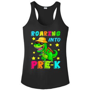 Roaring Into Preschool Dinosaur Back To School Gift Ladies PosiCharge Competitor Racerback Tank