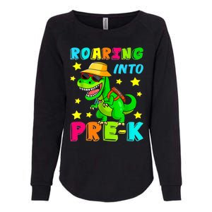 Roaring Into Preschool Dinosaur Back To School Gift Womens California Wash Sweatshirt