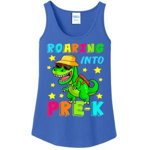 Roaring Into Preschool Dinosaur Back To School Gift Ladies Essential Tank