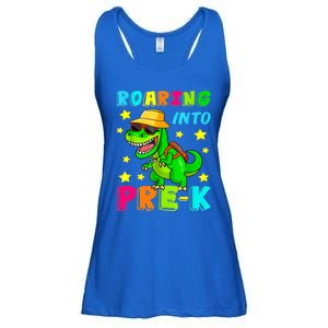 Roaring Into Preschool Dinosaur Back To School Gift Ladies Essential Flowy Tank