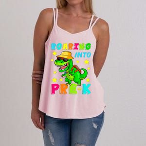 Roaring Into Preschool Dinosaur Back To School Gift Women's Strappy Tank