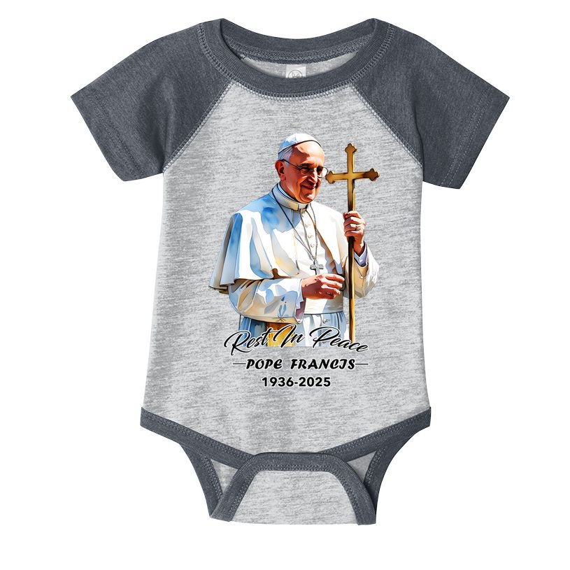 Rest In Peace Pope Francis 1936-2025 Infant Baby Jersey Bodysuit