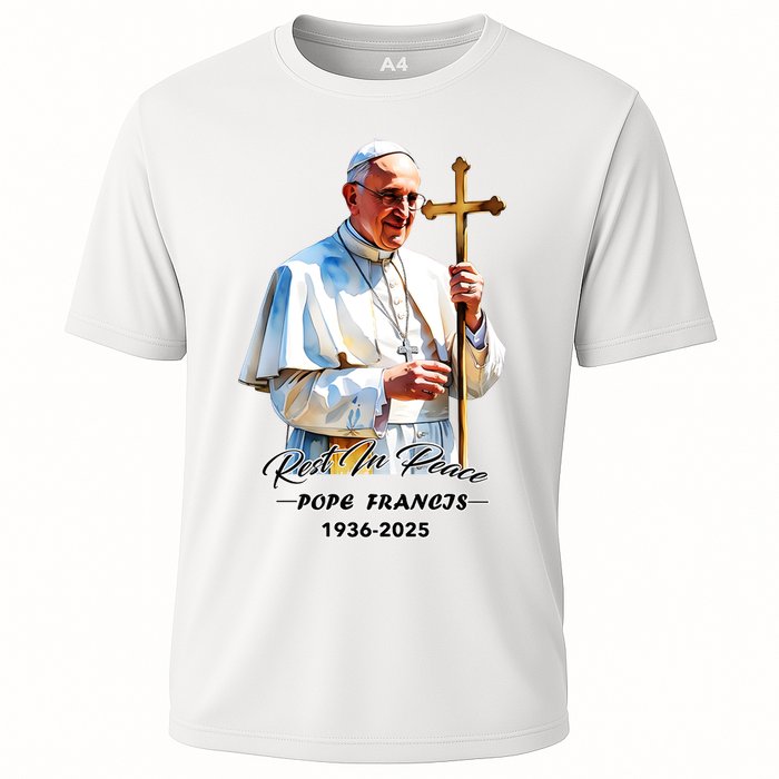 Rest In Peace Pope Francis 1936-2025 Cooling Performance Crew T-Shirt