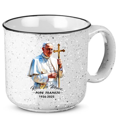 Rest In Peace Pope Francis 1936-2025 15oz Campfire Ceramic Mug