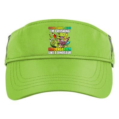 Roaring Into Preschool Dinosaur First School Day School Dino Adult Drive Performance Visor