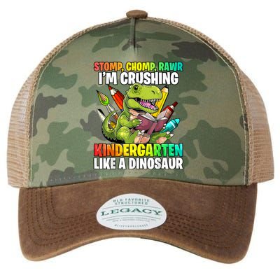 Roaring Into Preschool Dinosaur First School Day School Dino Legacy Tie Dye Trucker Hat