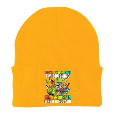 Roaring Into Preschool Dinosaur First School Day School Dino Knit Cap Winter Beanie