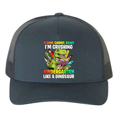 Roaring Into Preschool Dinosaur First School Day School Dino Yupoong Adult 5-Panel Trucker Hat