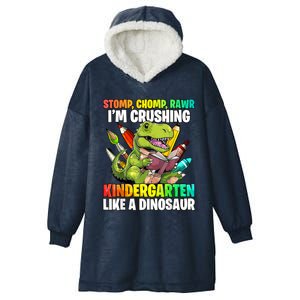 Roaring Into Preschool Dinosaur First School Day School Dino Hooded Wearable Blanket