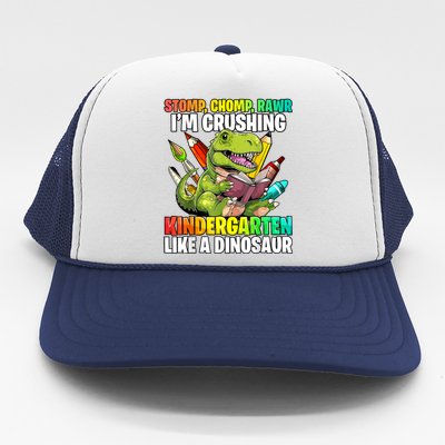 Roaring Into Preschool Dinosaur First School Day School Dino Trucker Hat