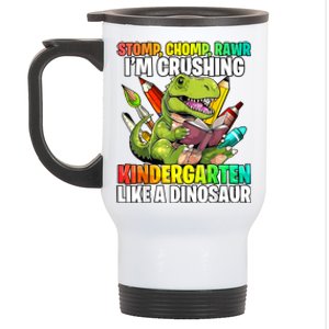 Roaring Into Preschool Dinosaur First School Day School Dino Stainless Steel Travel Mug