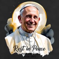 Rest In Peace Pope Francis 1936-2025 7 Panel Mesh Trucker Snapback Hat