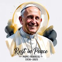 Rest In Peace Pope Francis 1936-2025 11oz C Handle Ceramic Mug