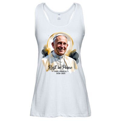 Rest In Peace Pope Francis 1936-2025 Ladies Essential Flowy Tank