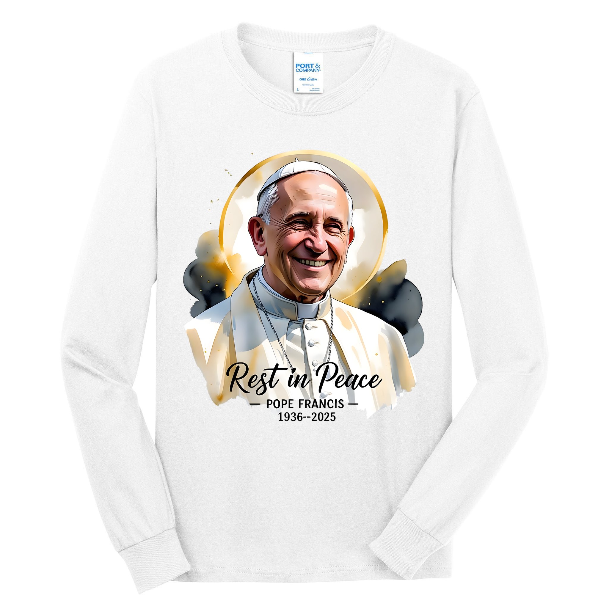 Rest In Peace Pope Francis 1936-2025 Tall Long Sleeve T-Shirt