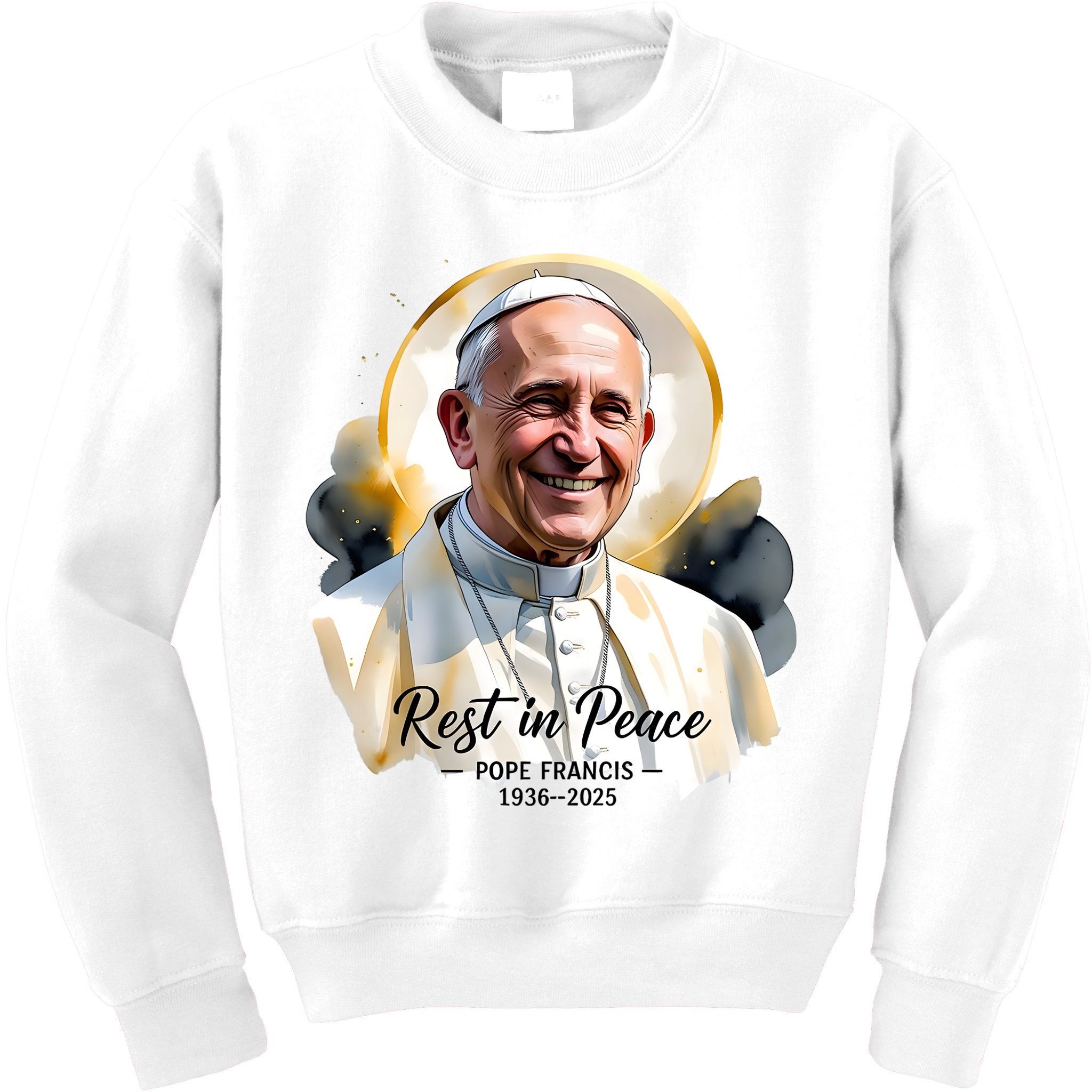 Rest In Peace Pope Francis 1936-2025 Kids Sweatshirt