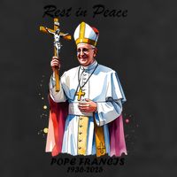 Rest In Peace Pope Francis 1936-2025 7 Panel Mesh Trucker Snapback Hat