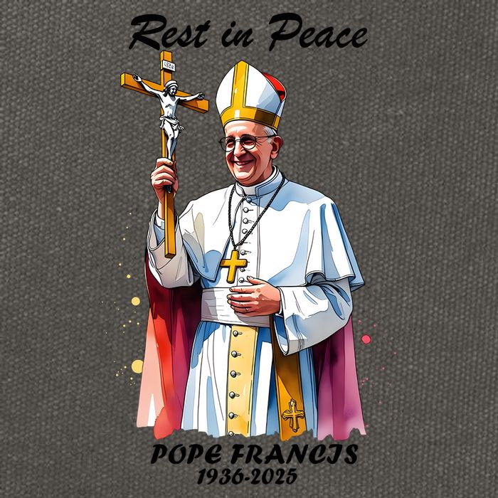 Rest In Peace Pope Francis 1936-2025 Cotton Canvas Backpack