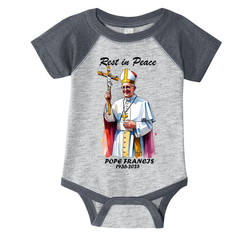 Rest In Peace Pope Francis 1936-2025 Infant Baby Jersey Bodysuit