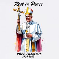 Rest In Peace Pope Francis 1936-2025 Adult Drive Performance Visor