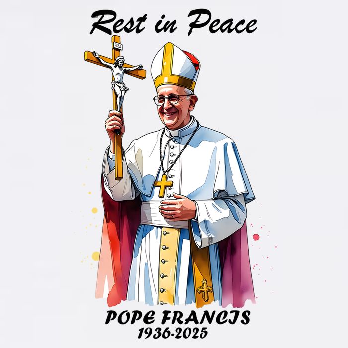 Rest In Peace Pope Francis 1936-2025 11oz C Handle Ceramic Mug