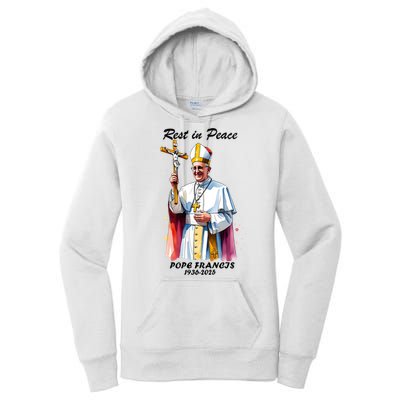 Rest In Peace Pope Francis 1936-2025 Women's Pullover Hoodie