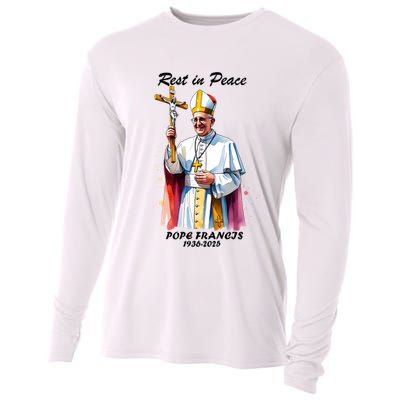 Rest In Peace Pope Francis 1936-2025 Cooling Performance Long Sleeve Crew