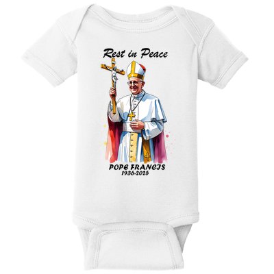 Rest In Peace Pope Francis 1936-2025 Baby Bodysuit