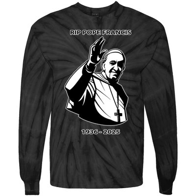 Rest In Peace Pope Francis 1936-2025 Tie-Dye Long Sleeve Shirt