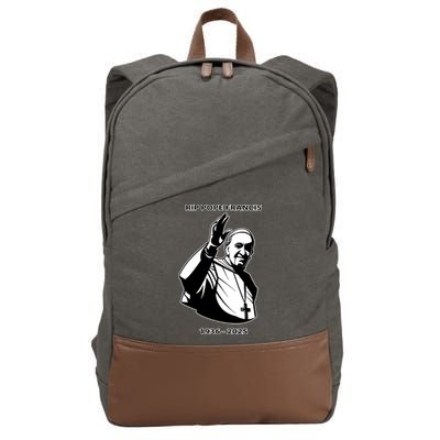 Rest In Peace Pope Francis 1936-2025 Cotton Canvas Backpack