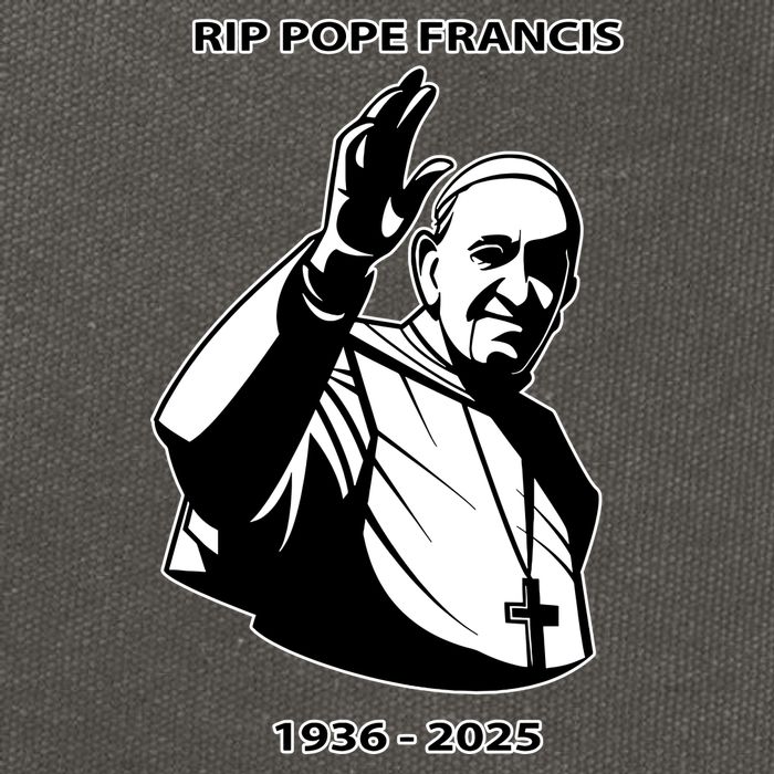 Rest In Peace Pope Francis 1936-2025 Cotton Canvas Backpack