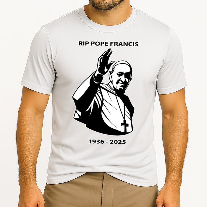 Rest In Peace Pope Francis 1936-2025 Cooling Performance Crew T-Shirt