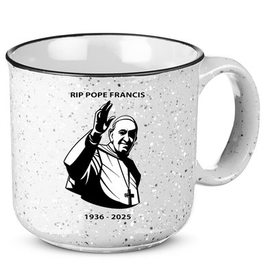 Rest In Peace Pope Francis 1936-2025 15oz Campfire Ceramic Mug