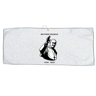 Rest In Peace Pope Francis 1936-2025 Large Microfiber Waffle Golf Towel