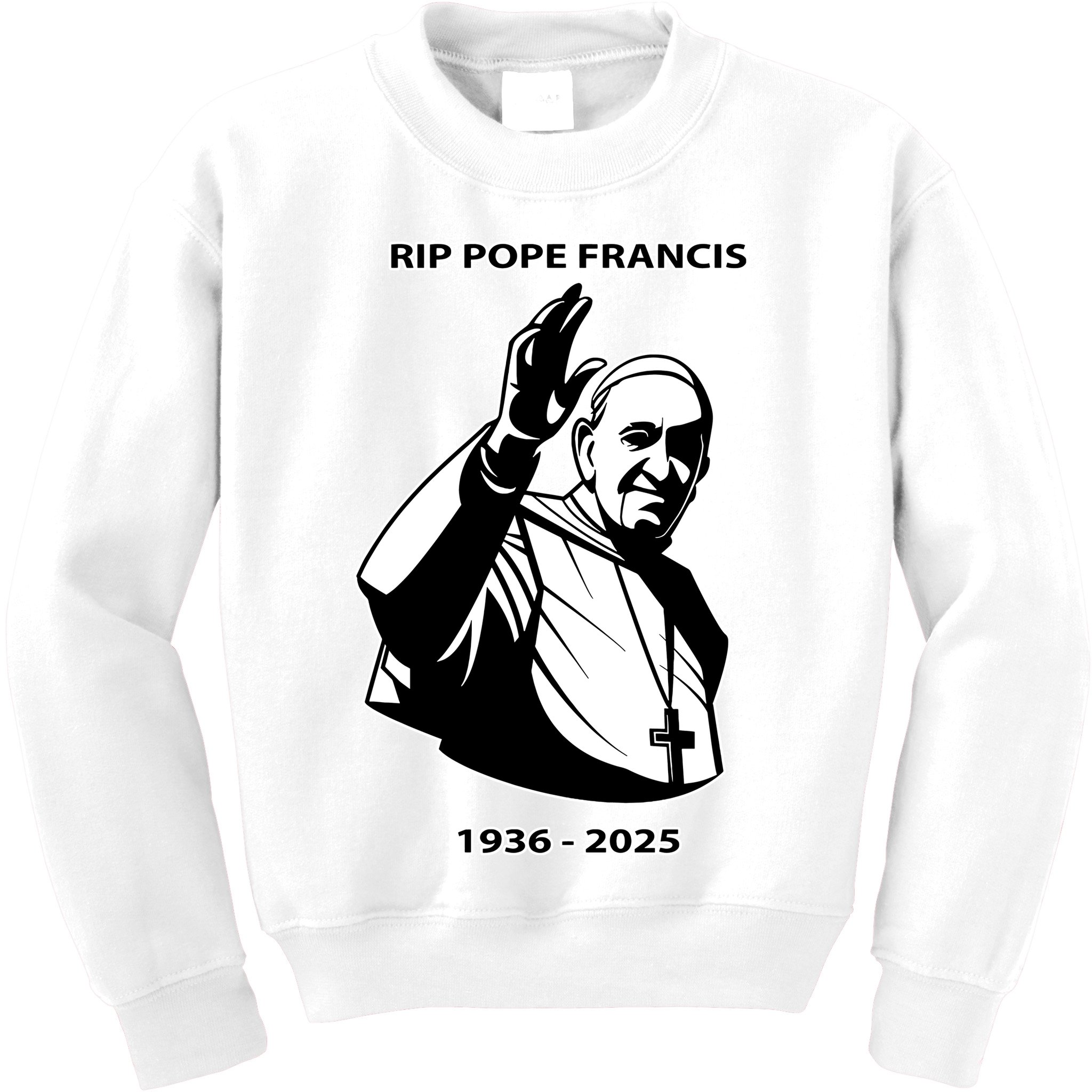 Rest In Peace Pope Francis 1936-2025 Kids Sweatshirt