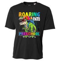 Roaring Into Preschool Dinosaur Backpack Back To School Boy Cooling Performance Crew T-Shirt