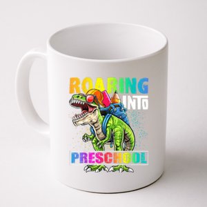 Roaring Into Preschool Dinosaur Backpack Back To School Boy Coffee Mug