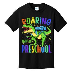 Roaring Into Preschool Dinosaur T Rex Back to School Kids T-Shirt