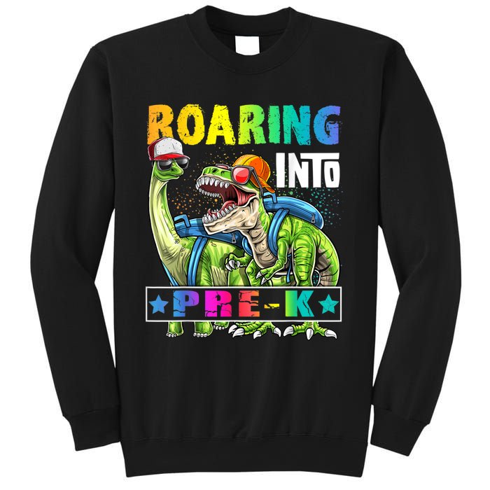 Roaring Into PreK Dinosaur Backpack Back To School Boy Sweatshirt